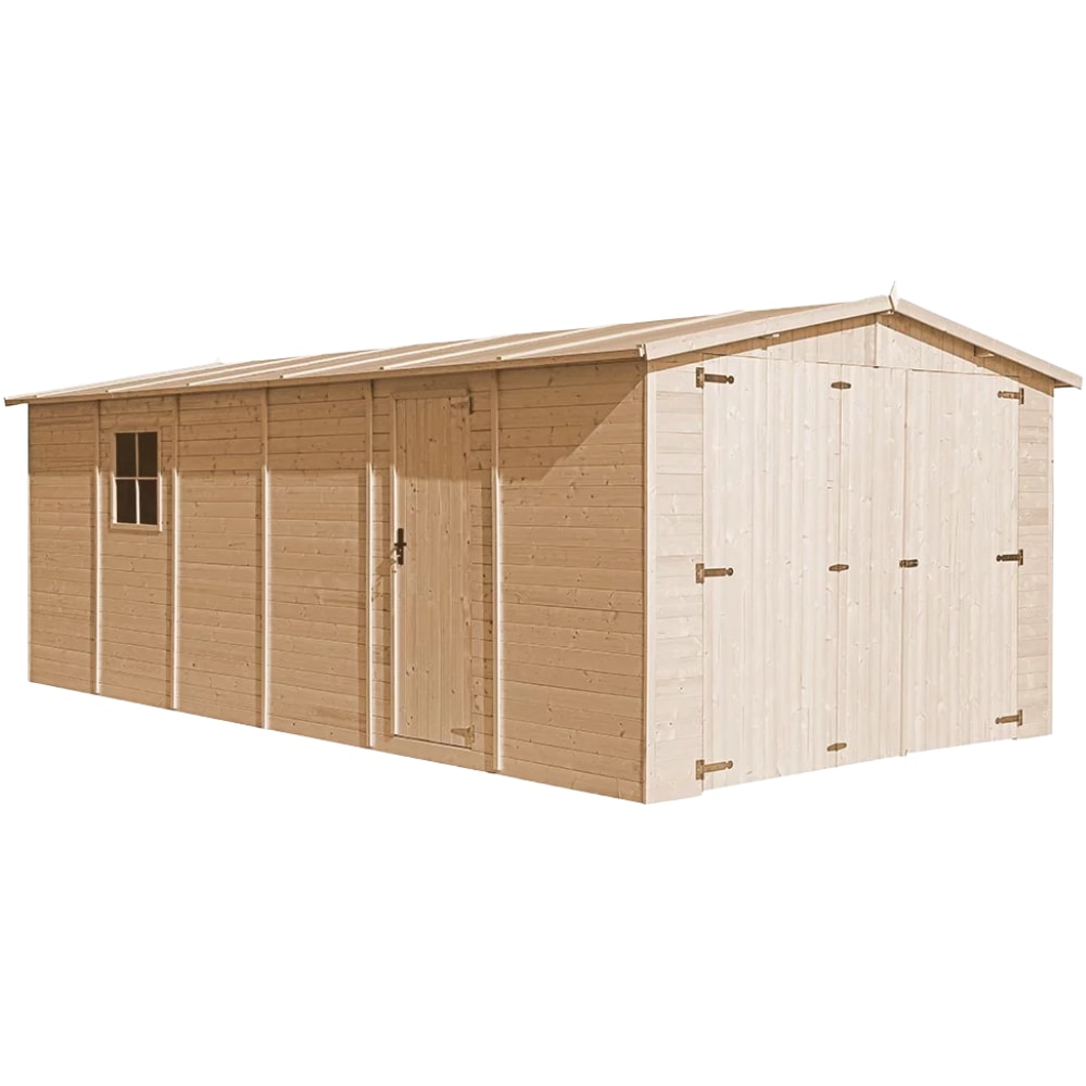 Garage de madeira M102 – 591 x 303 cm – 18 m2