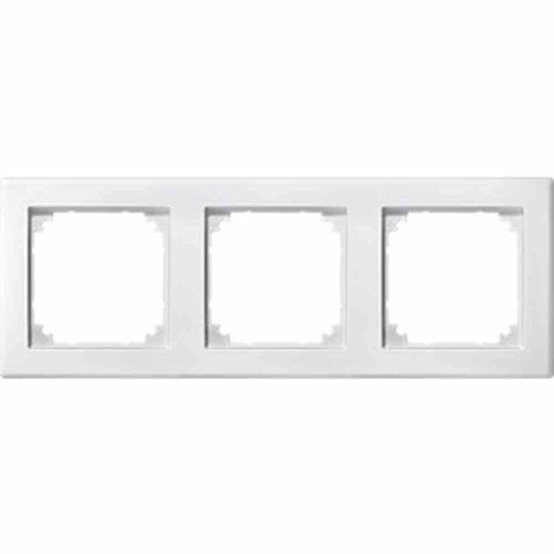 M-SMART Rahmen, 3f, polarweiß, glänzend, Kunststoff, geeignet für Geräteeinbaukanal, geeignet für Unterputz-Installation