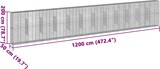 thumbnail of vidaXL Gabione mit Deckel 1200x50x200 cm Verzinktes Eisen