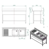 thumbnail of EASYLINE spoelunit 600 / 2 kommen rechts en afdruip B:1600