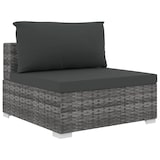 thumbnail of vidaXL 11-delige tuin loungeset met kussens poly rattan grijs