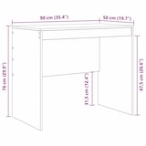 thumbnail of vidaXL Bureau Wit 90 x 50 x 76 cm Bewerkt hout