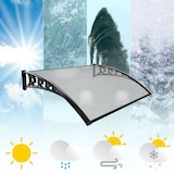 thumbnail of Pensilina Per Copertura In Policarbonato Alveolare Tettoia Modulabile Per Esterno Porte Balcone Finestre Elegante Resistente Trasparente 100 x 240 cm