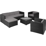 thumbnail of tectake Salon en rotin Lignano avec 2 fauteuils - noir - 404791