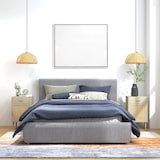 thumbnail of Conjunto de 2 Mesas de Cabeceira com Gaveta de Vime e Prateleira Ajustável para Quarto Sala 40x40x68,5 cm Carvalho