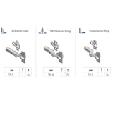 thumbnail of Clip-Türscharnier Topfband 35mm Möbelscharnier Soft Close Scharnier Innenanschlag