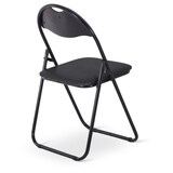 thumbnail of Klappstuhl 2er-Set, klappbarer Gästestuhl, gepolstert, leicht und bequem, Belastbarkeit 100 kg, Schwarz/Schwarz, Raburg Paul