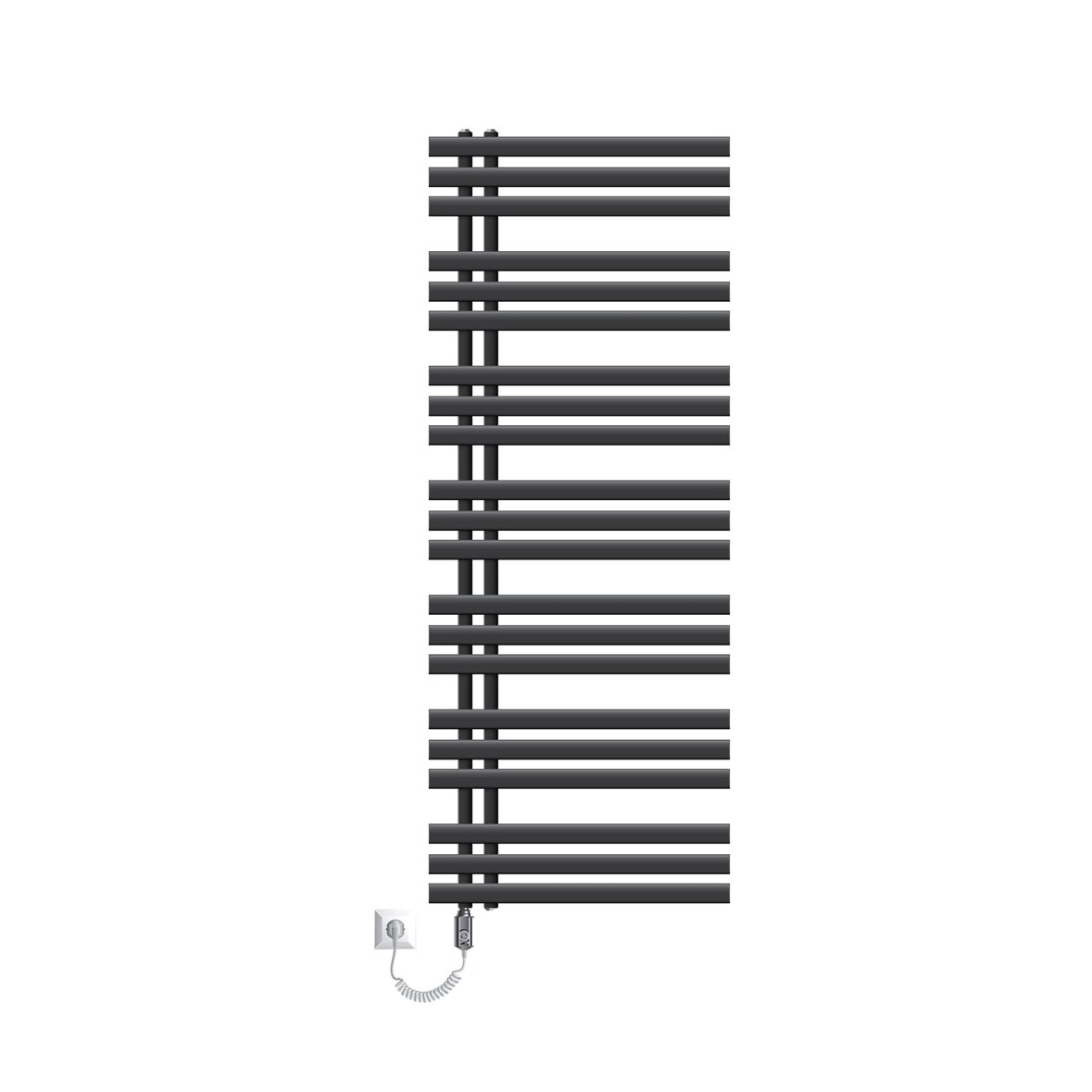 ECD Germany Badheizkörper Iron EM 600x1600 mm Anthrazit | Elektrisch, 900W, Designheizkörper Paneelheizkörper