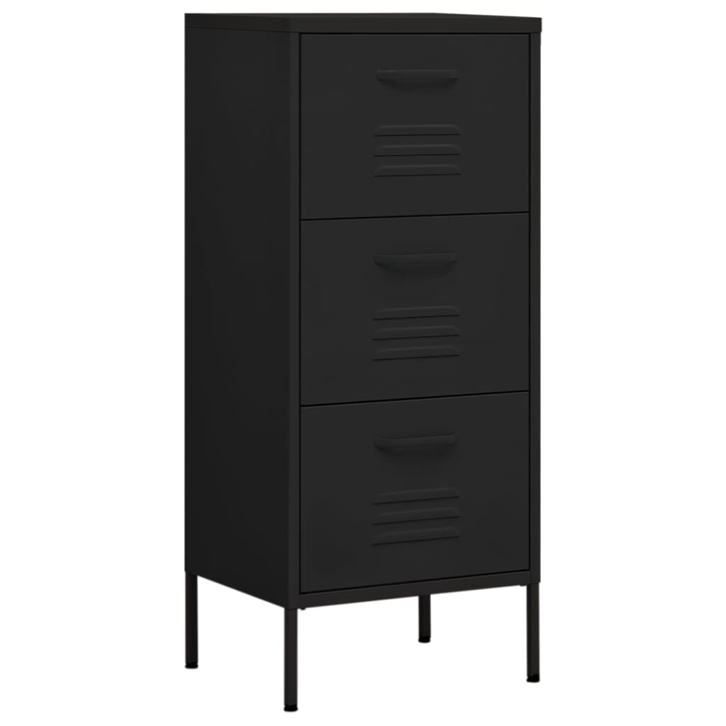 vidaXL Lagerschrank Schwarz 42,5x35x101,5 cm Stahl