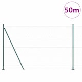 thumbnail of vidaXL Zaunpfosten Grün 50 x 1,6 m (50 mm Maschenweite) Stahl und PVC