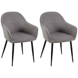 thumbnail of Set van 2 Eetkamerstoelen Boise Stof donkergrijs