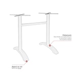 thumbnail of Pied de table double terrasse d'extérieur en métal noir Bacchus