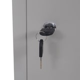 thumbnail of Décoshop26 - Spind/Schrank mit 2 abschließbaren Fächern graues Metall 185 x 38 x 45 cm 04_0001661