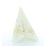 thumbnail of Mank Serviette Airlaid Hochzeit in Gold-Creme, 40 x 40 cm, 50 Stück - Tauben stoffähnlich Ornamente