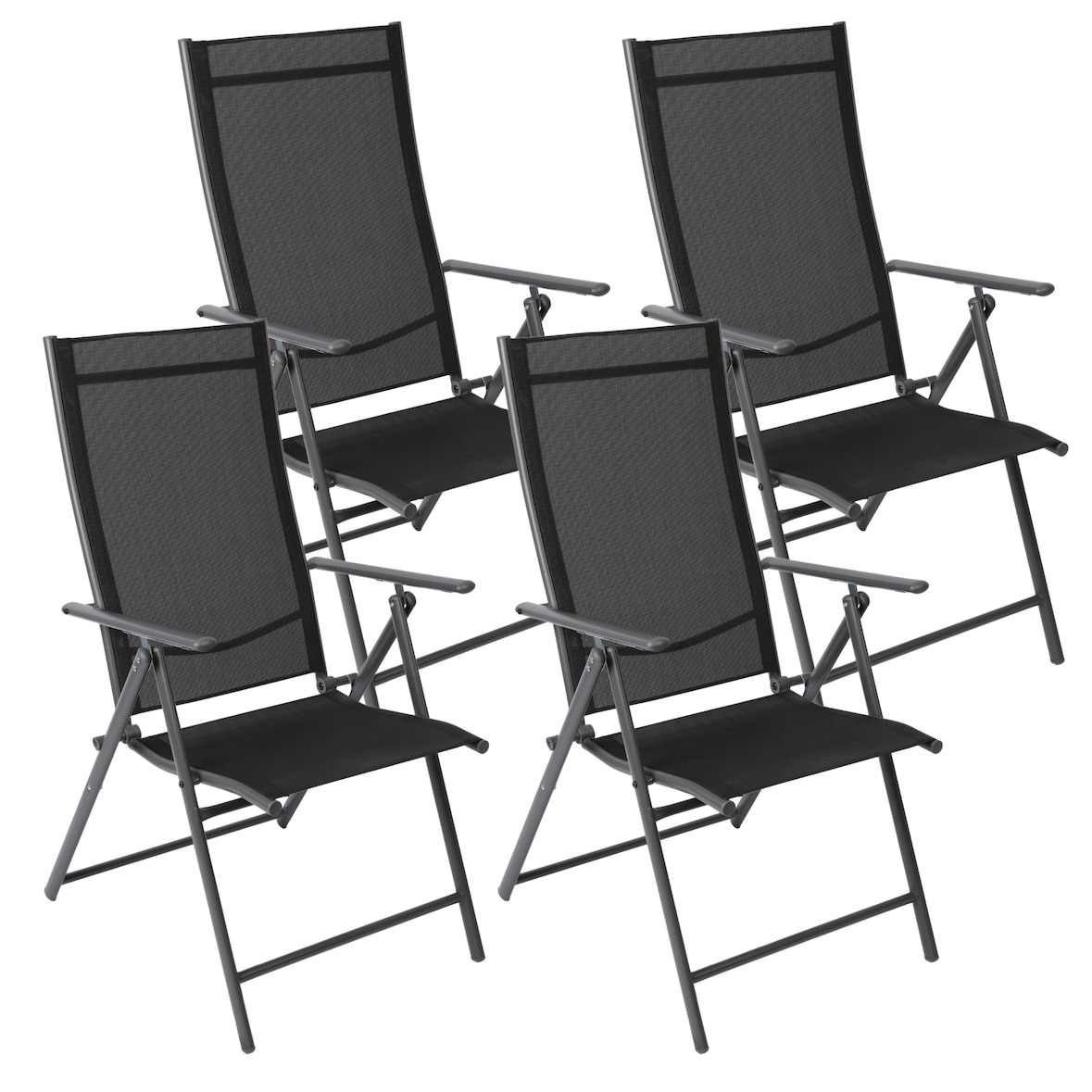 Albatros Gartenstühle 4er Set Aruba Gartenstühle Klappbar mit robustem Metallgestell und hoher Belastbarkeit bequeme Klappstühle