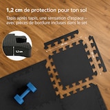 thumbnail of Fitness mat 30x30 cm zwart/24-delige set