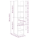 thumbnail of vidaXL Bücherregal Eiche handwerklich 40 x 35 x 180 cm Holzwerkstoff