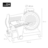 thumbnail of H.Koenig Cortafiambres profesional MSX224. grosor de corte 0-12 mm. hoja italiana 20 cm. rojo
