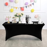 thumbnail of Rechthoekige Opklapbare Tafelset met Hoes voor de Horeca 240x74cm Zwart 7house