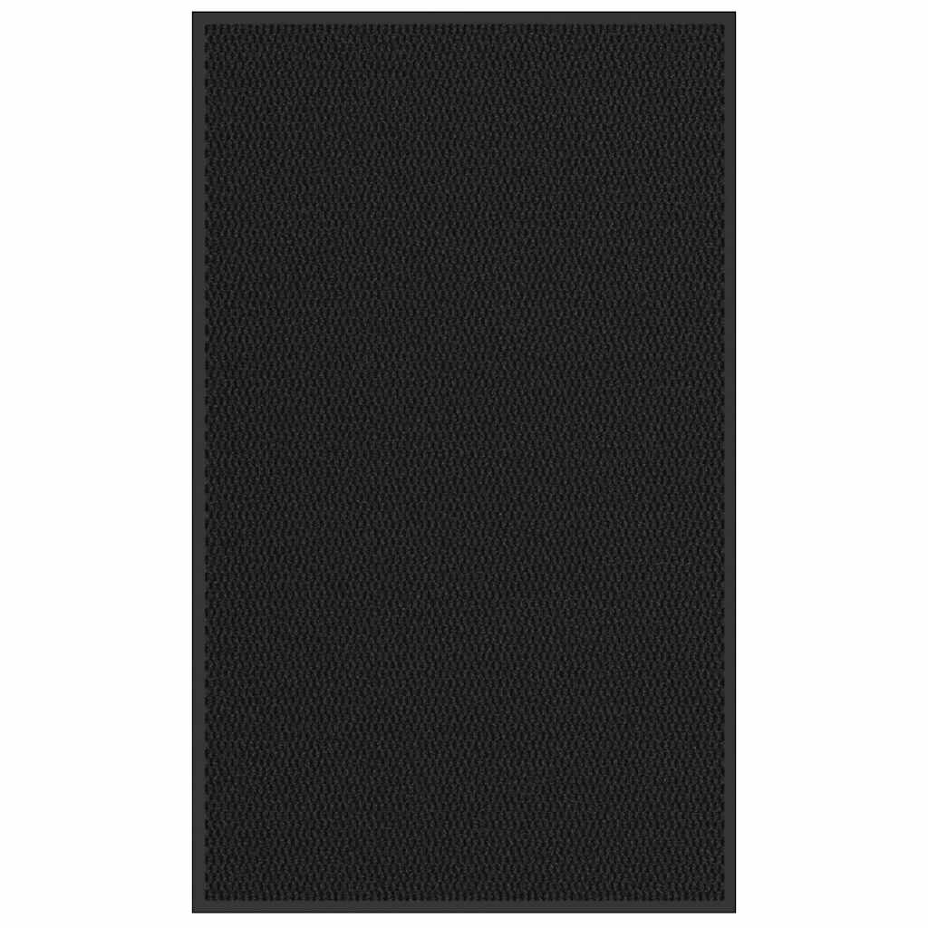 vidaXL Deurmat 90x150 cm zwart