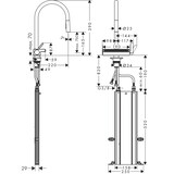 thumbnail of Hansgrohe Aquno Select M81 Einhebel-Küchenmischer, Ausziehbrause, 3jet, Chrom