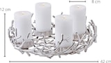 thumbnail of Adventskranz Porus (ø 42 cm), silberfarben, Geweih-Design, Aluminium vernickelt