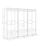 thumbnail of Roupeiro aberto, Guarda-roupa,Armário aberto, 180x35x145cm, Para quarto, dormitório, Barra e Prateleira, Estilo moderno, Carvalho - 436_7