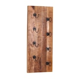 thumbnail of SIT Möbel Wand-Weinregal | für 4 Flaschen | Mangoholz natur antik | Metallhaken antikschwarz | B 33 x T 4 x H 80 cm | 01931-04 | Serie RUSTIC