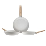 thumbnail of San Ignacio - Juego de 3 sartenes aluminio forjado Ø18-Ø22-Ø26 cm Acacia