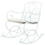 thumbnail of Polsterauflage für Schaukelstuhl HWC-C39, Schaukelstuhlauflage Sitzkissen Sitzpolster, creme