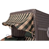 thumbnail of Strandkorb - bene living - Borkum XL Teak Bullauge - PE grau - Modell 506 - 2,5-Sitzer inkl. Liftersystem