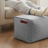 thumbnail of Green Bean® Indoor Sitzhocker Pouf 70x33x28cm EPS-Perlen Füllung -Home Linen Kuschelig Weich Waschbar - Grau
