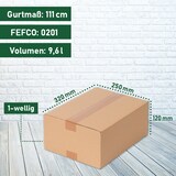 thumbnail of 50 x Faltkartons (320 x 250 x 120 mm) stabil 1-wellig Versandkarton Päckchen DHL Hermes Schachtel Box Paket braun BB-Verpackungen