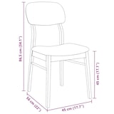 thumbnail of vidaXL Esszimmerstühle mit Kissen 2 Stk. Weiß Massivholz Gummibaum