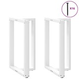thumbnail of Helloshop26 - Juego de 2 patas ajustables para mesa de bar en forma de T 60 x 35 x 90 cm diseño moderno acero blanco 02_0057346