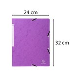 thumbnail of Exacompta 5568E 25x Eckspannmappe mit Gummizug ohne Klappe, aus Colorspan-Karton 400g/m2, für Format DIN A4 - Violett