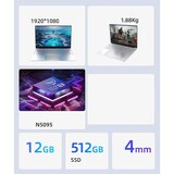 thumbnail of Pc Portable 15,6 pouces Windows 11 CPU 2,9 Ghz12GB RAM Disque SSD ROM 128 Go + SD 512Go YONIS