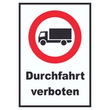 thumbnail of Durchfahrt verboten LKW Symbol Schild A0 Rückseite selbstklebend