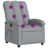 thumbnail of vidaXL Massagesessel Hellgrau Stoff