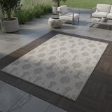 thumbnail of Küchenteppich Geo-Muster Robust Waschbar Strapazierfähig Terrasse Garten Grau 80x150 cm OEKO-TEX Schadstoffgeprüft – ORLA von Kadima Design