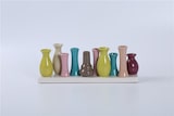 thumbnail of Jinfa Handgefertigte kleine Keramik Deko Blumenvasen 2 Set aus 10 Vasen in bunt