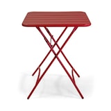 thumbnail of Tavolo metallo rovigo pieghevole rosso cm60x60h72