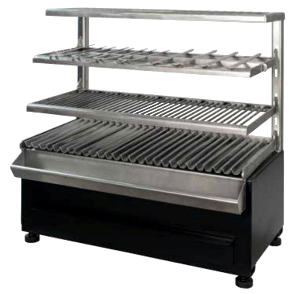 EURAST - Barbecue au charbon de bois 2 grilles 76x26 - 785x410x780 mm - 52990053