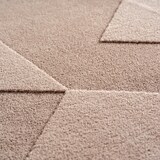 thumbnail of Teppich Kurzflor Geometrisch Modern Waschbar Esszimmer Flur OEKO-TEX Beige 140x200 cm Fußbodenheizung geeignet – LAVAREDO von Kadima Design