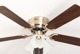thumbnail of Deckenventilator Kisa Deluxe MA Rosenholz / Walnuss mit Licht 105