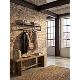 thumbnail of Wandgarderobe aus lackiertem Stahl, Schwarz, 5 Haken, Kleiderstange. 70x20x20 cm | Kadima Design