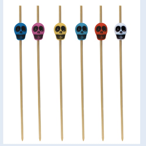 Pique Tete de mort L.12 cm x100 pcs Mondo Déco