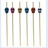 thumbnail of Pique Tete de mort L.12 cm x100 pcs Mondo Déco