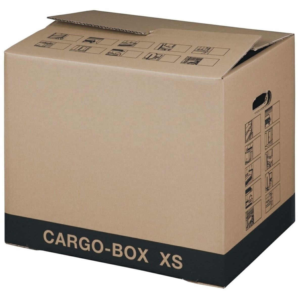 Umzugskarton Cargo-Box XS 455x380x345mm braun Packung mit 10 Stück
