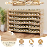 thumbnail of COSTWAY Holz-Weinregal für 72 Flaschen, 6 Höhenvarianten wählbarer Flaschenständer